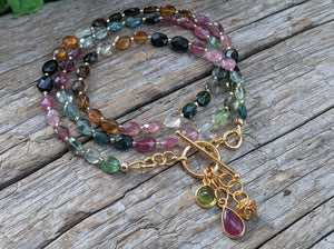 Multi Color Tourmaline Necklace