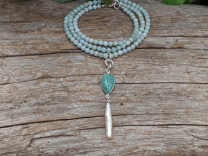 Amazonite & Pearl Necklace