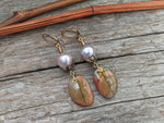 Jasper & Pink Edison Pearl Earrings