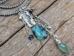 Blue Peruvian Opal Pendant Necklace