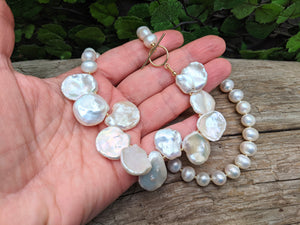 White Keshi Pearl Necklace