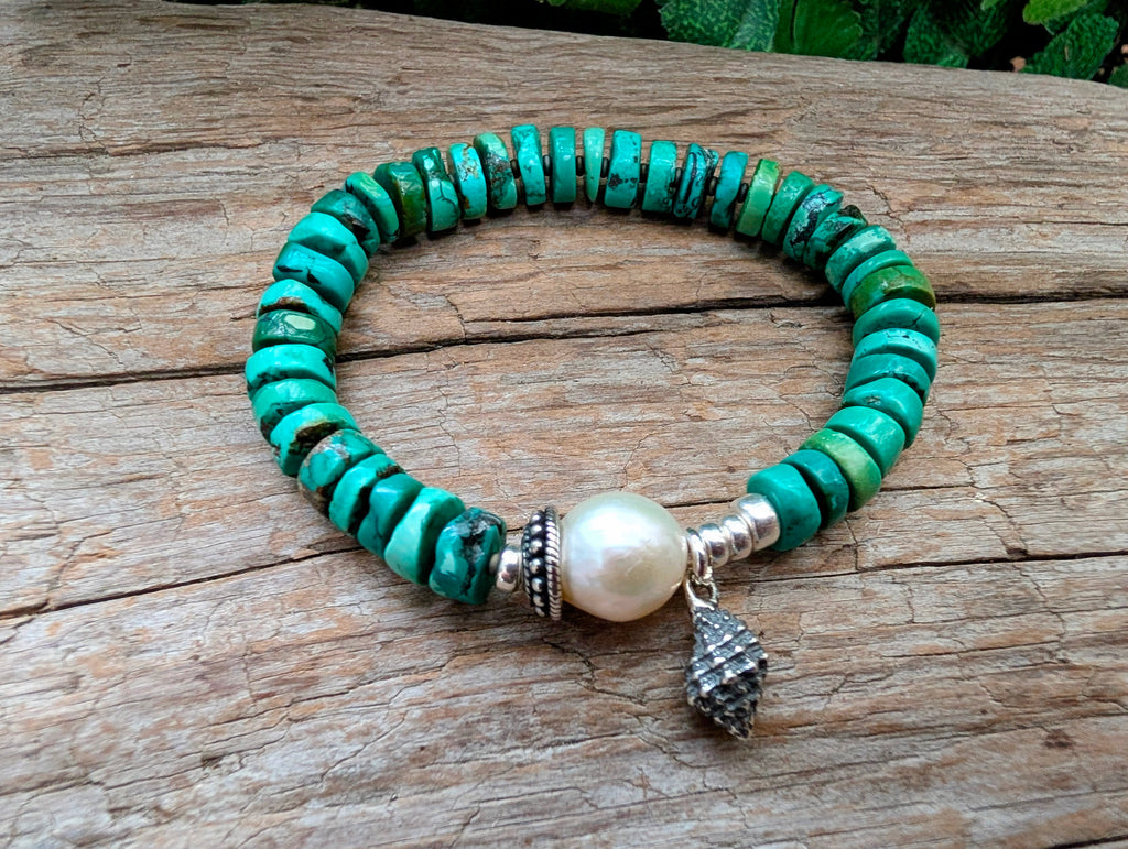 Turquoise Sea Shell Bracelet