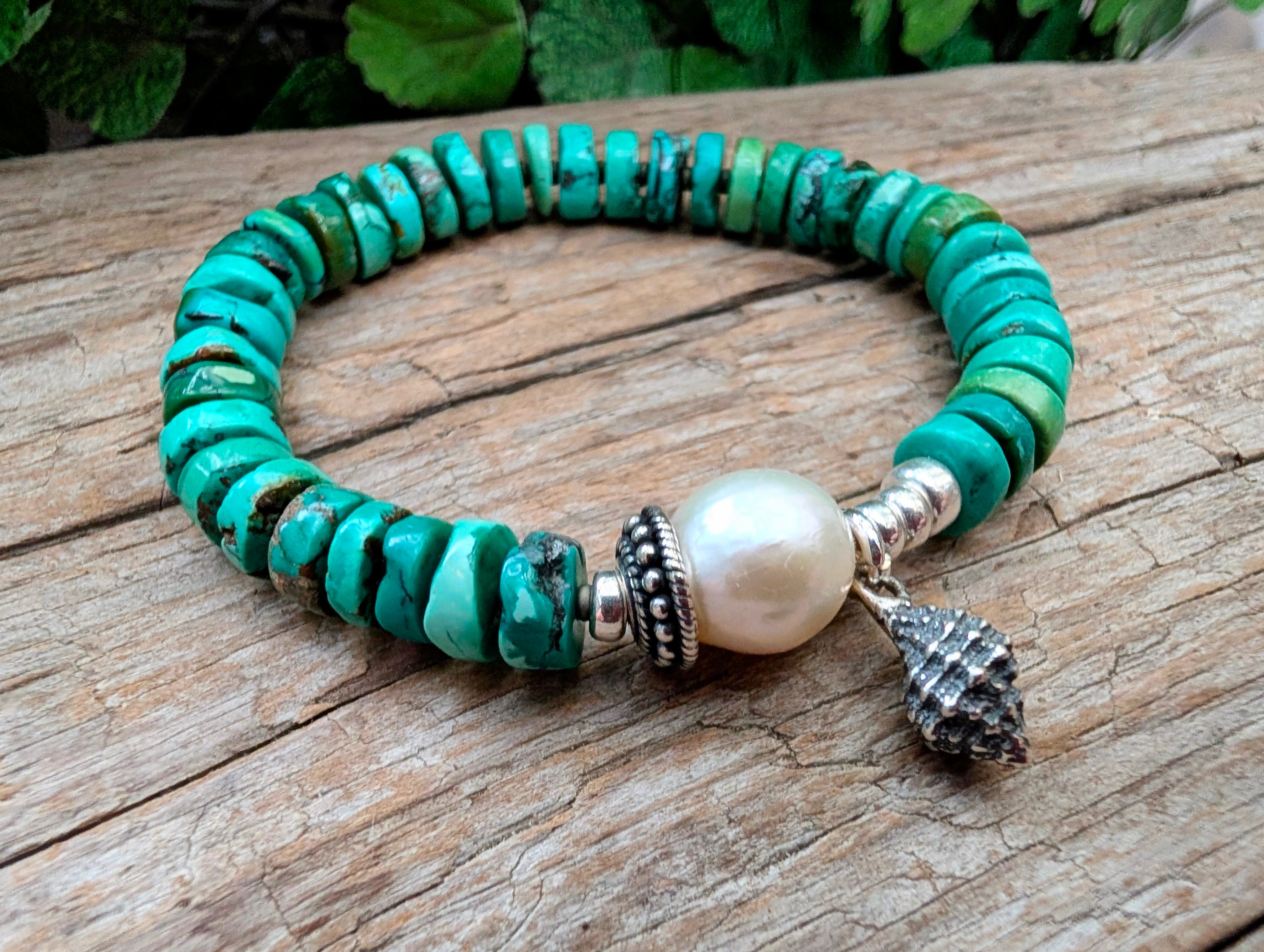 Turquoise Sea Shell Bracelet