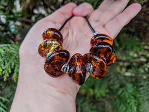 Baltic amber rustic necklace. One of a kind necklace. Unique jewelry. Handcrafted by Aurora Creative Jewellery.
