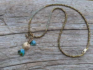 Peruvian Blue Opal Necklace.