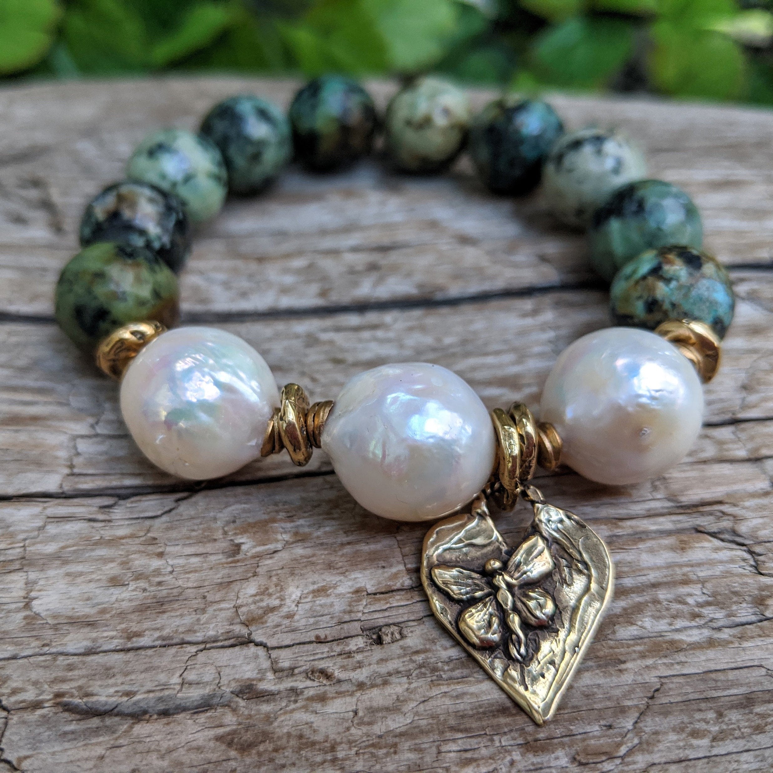 Turquoise and White Crystals Clay Beads Shamballa Bracelet - Ephori London  - Luxury custom natural stone beaded bracelets