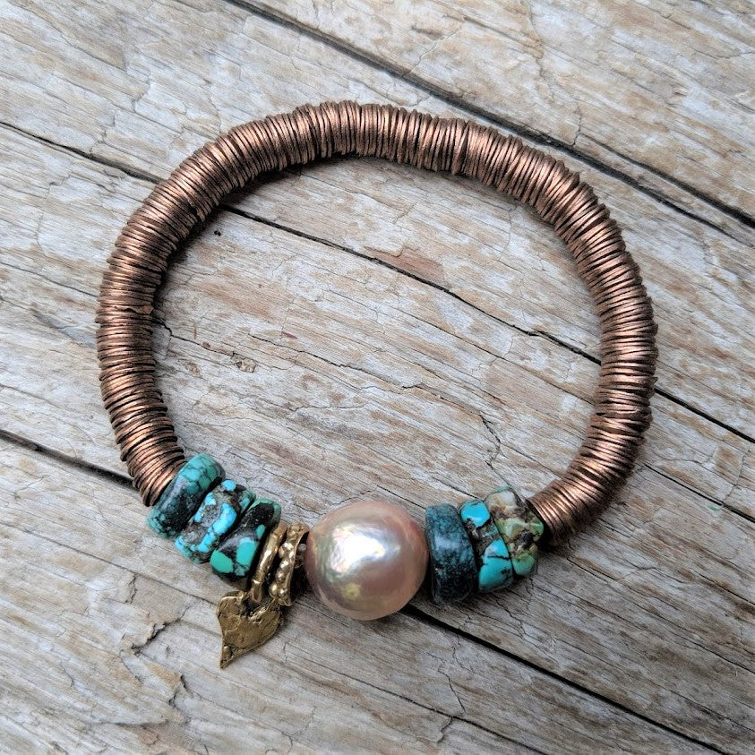 Large Turquoise Leather Wrap Bracelet – Aurora Creative Jewellery
